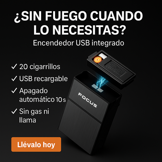 Cigarrera Inteligente con encendedor - carga USB