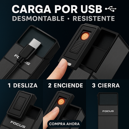 Cigarrera Inteligente con encendedor - carga USB