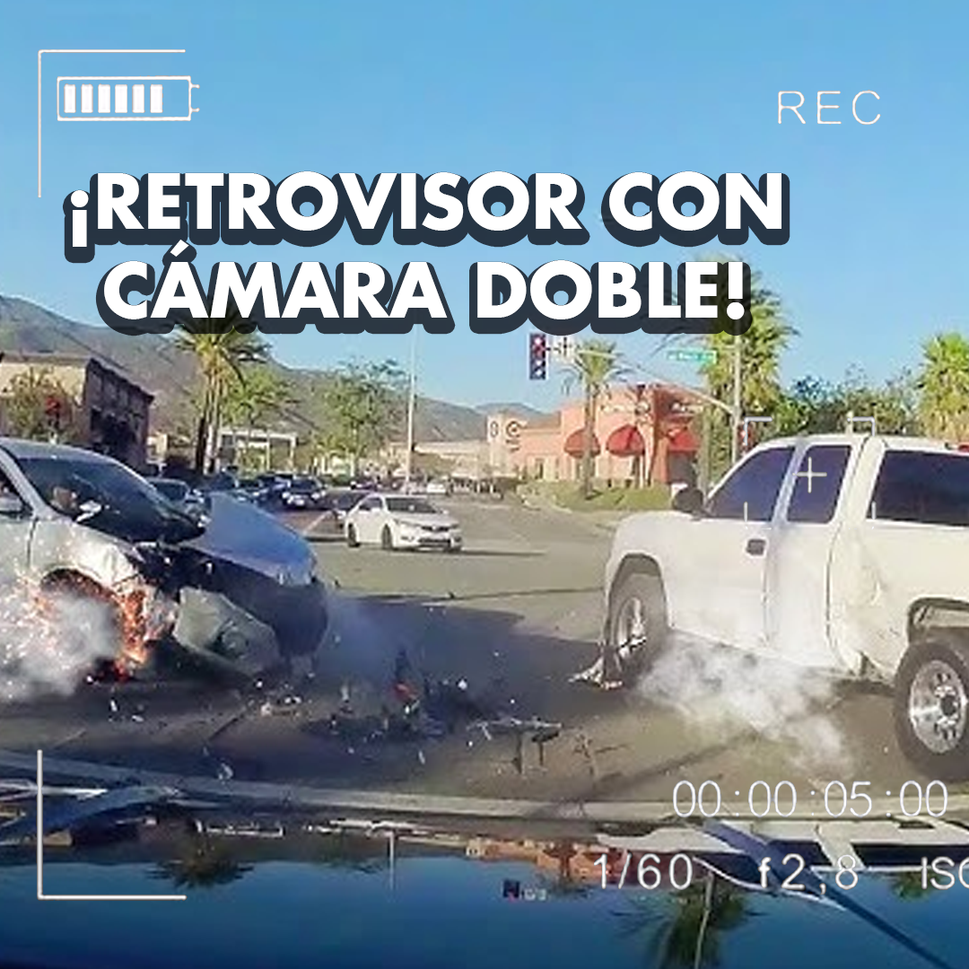 Retrovisor con Cámara Delantera y Trasera